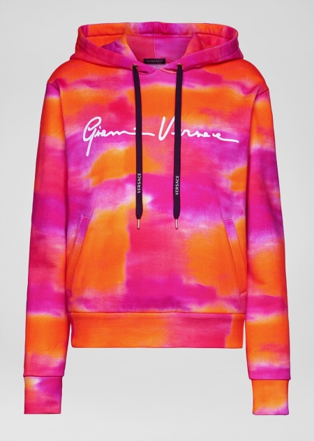 Versace Gianni Signature Tie-Dye Hoodie Dam - 673541ORK